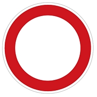 Značka Zákaz vjezdu v obou směrech, samolepicí fólie, Ø 450 mm